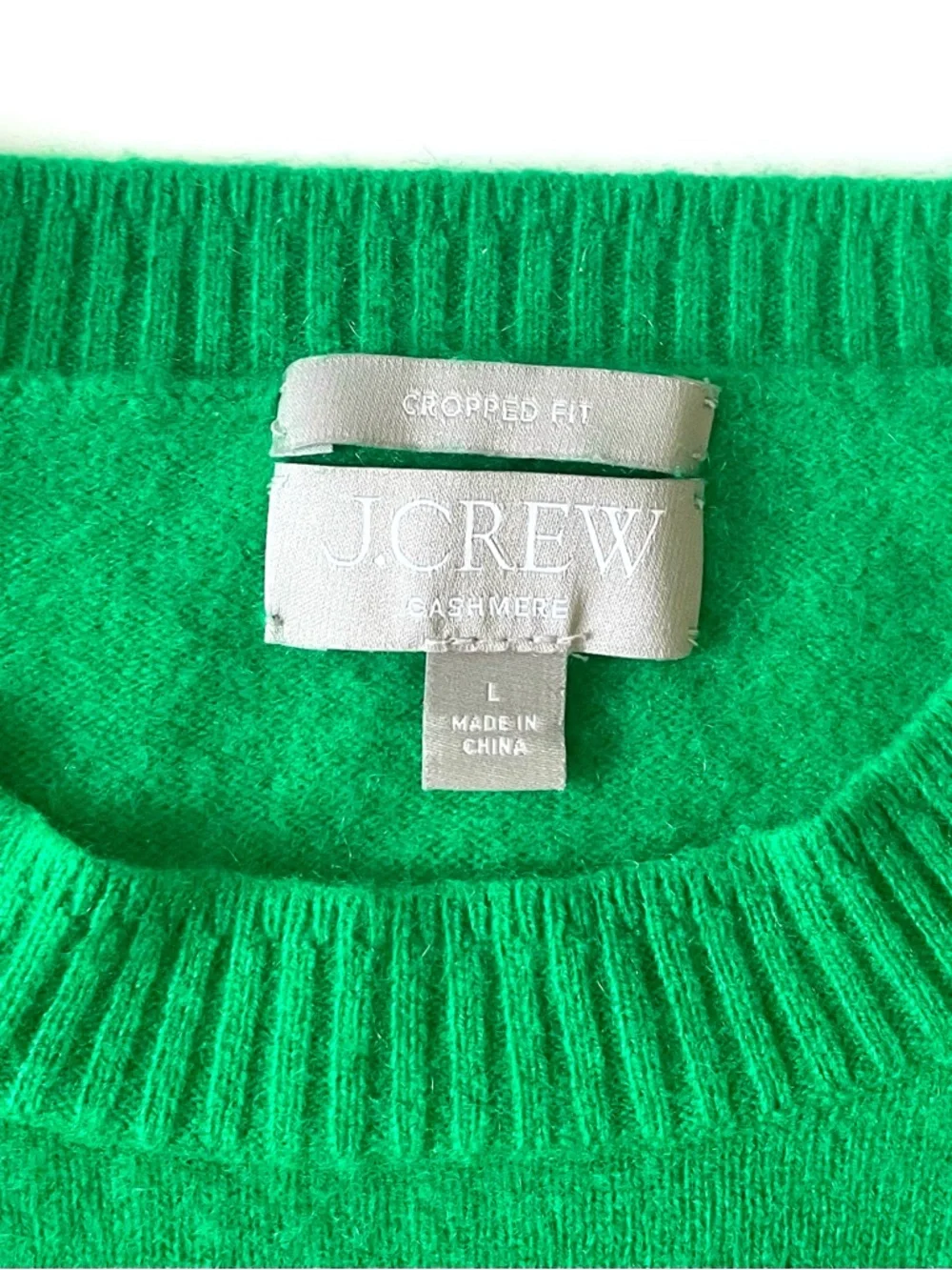 J. Crew Green Crewneck Sweater